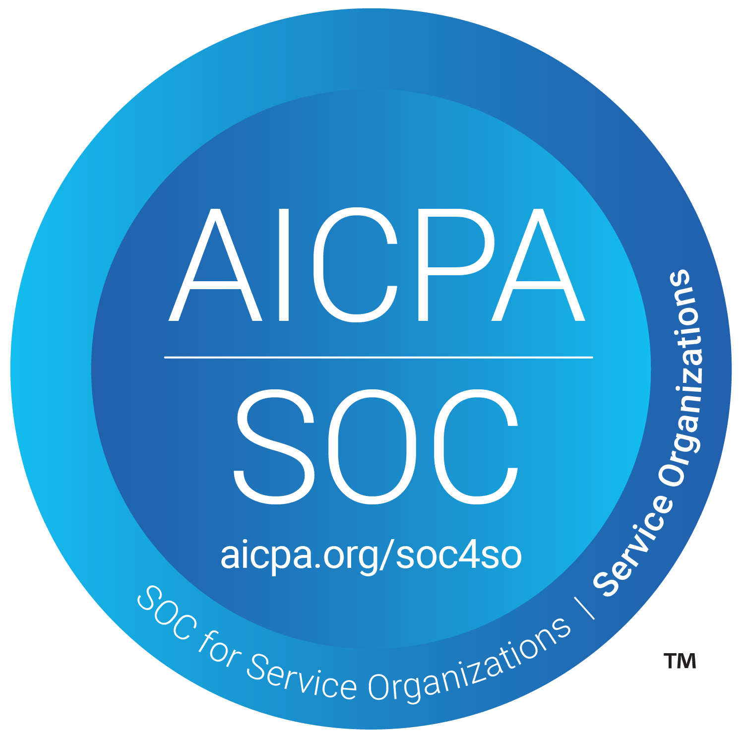 AICPA SOC 内部統制の国際認証「SOC2（Service Organization Control 2）Type2保証報告書」の認証画像